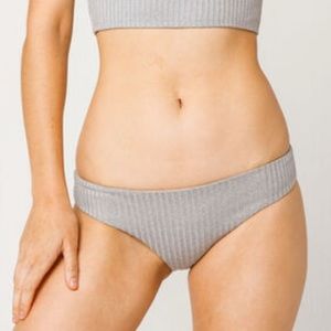 Tavik Ali Hipster Ribbed Gray Bikini Bottom
